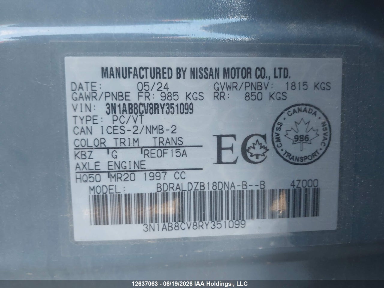 2024 NISSAN SENTRA SV thumbnail 10