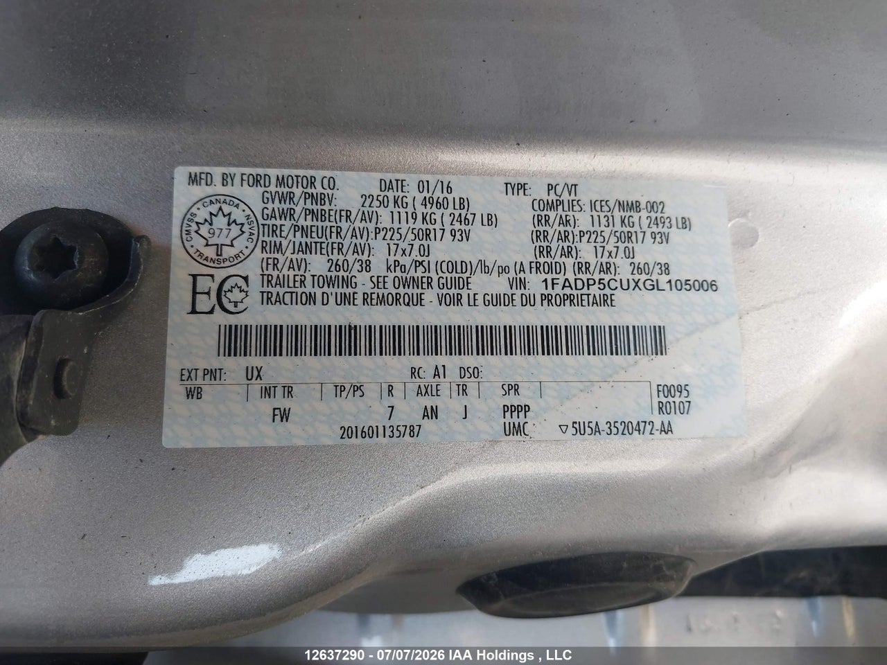 2016 FORD C-MAX ENERGI SEL thumbnail 10
