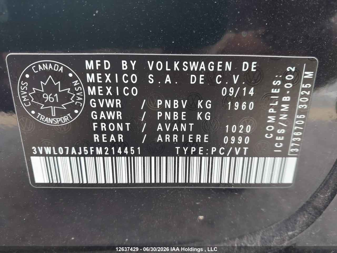 2015 VOLKSWAGEN JETTA 1.8 TSI HIGHLINE thumbnail 10