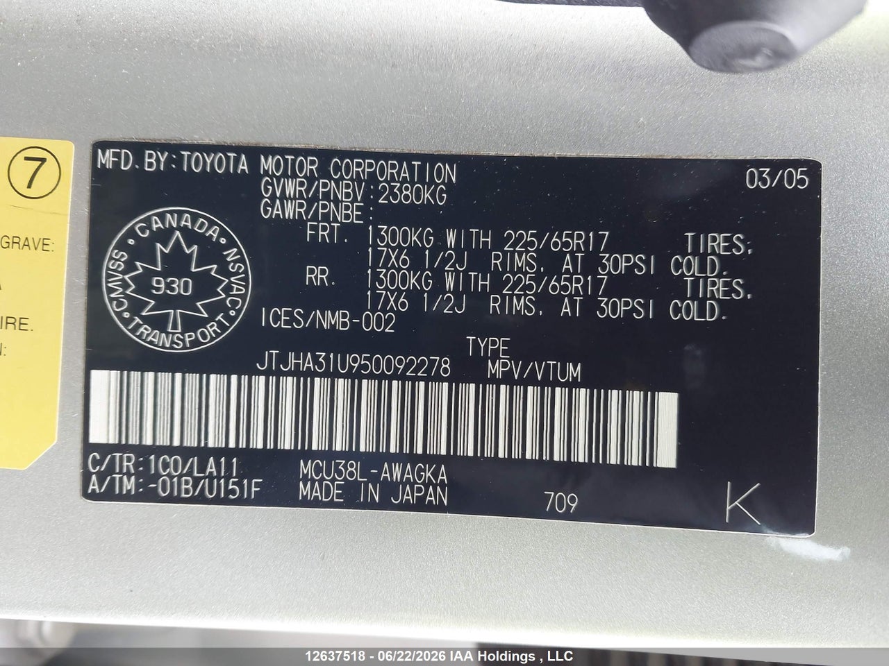 2005 LEXUS RX 330 thumbnail 10