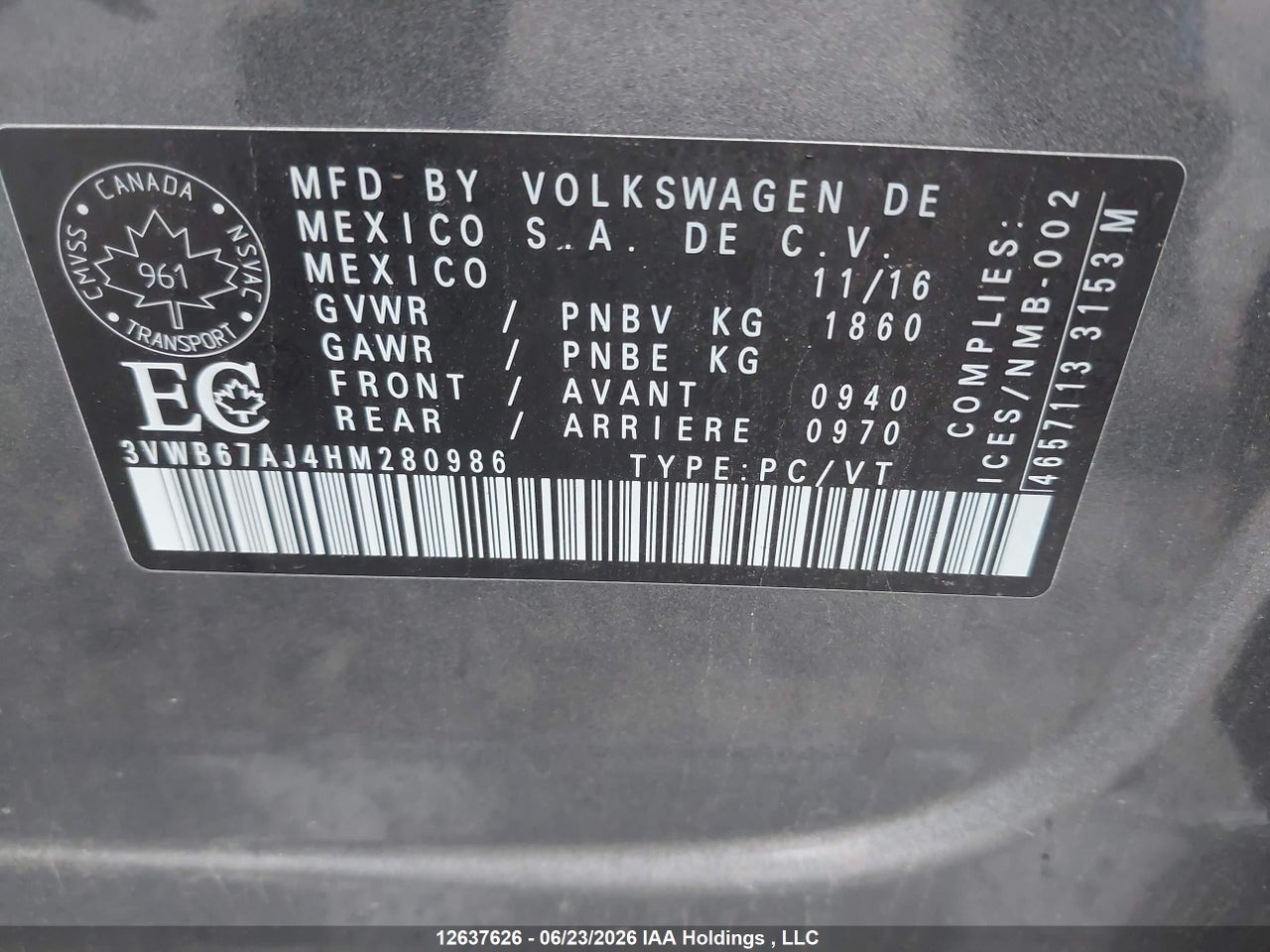 2017 VOLKSWAGEN JETTA WOLFSBURG EDITION thumbnail 10