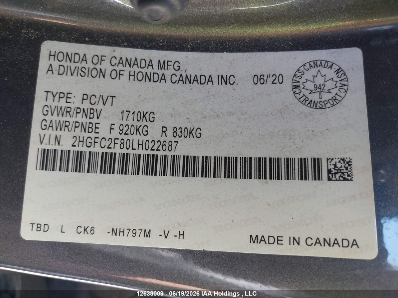 2020 HONDA CIVIC SPORT thumbnail 10
