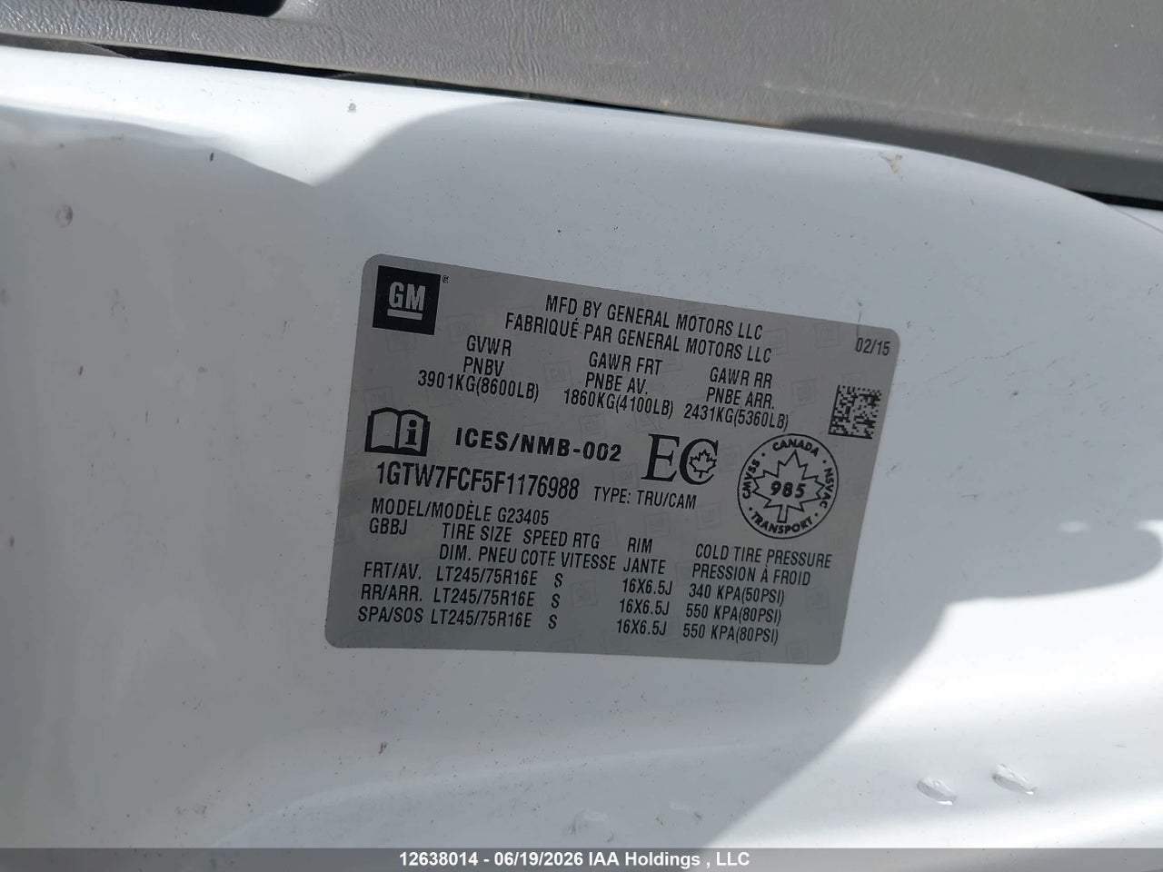 2015 GMC SAVANA G2500 thumbnail 10