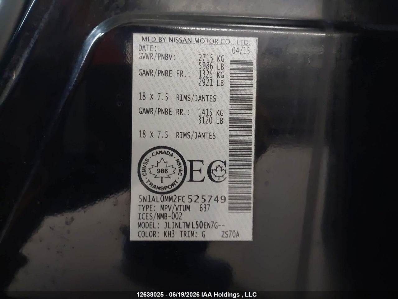 2015 INFINITI QX60 thumbnail 10