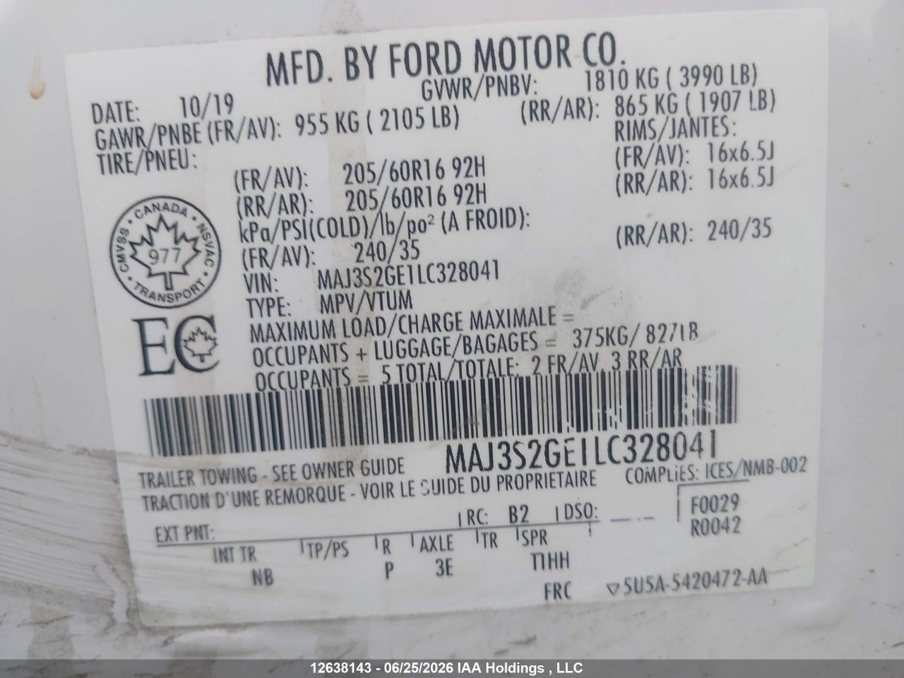 2020 FORD ECOSPORT SE thumbnail 10