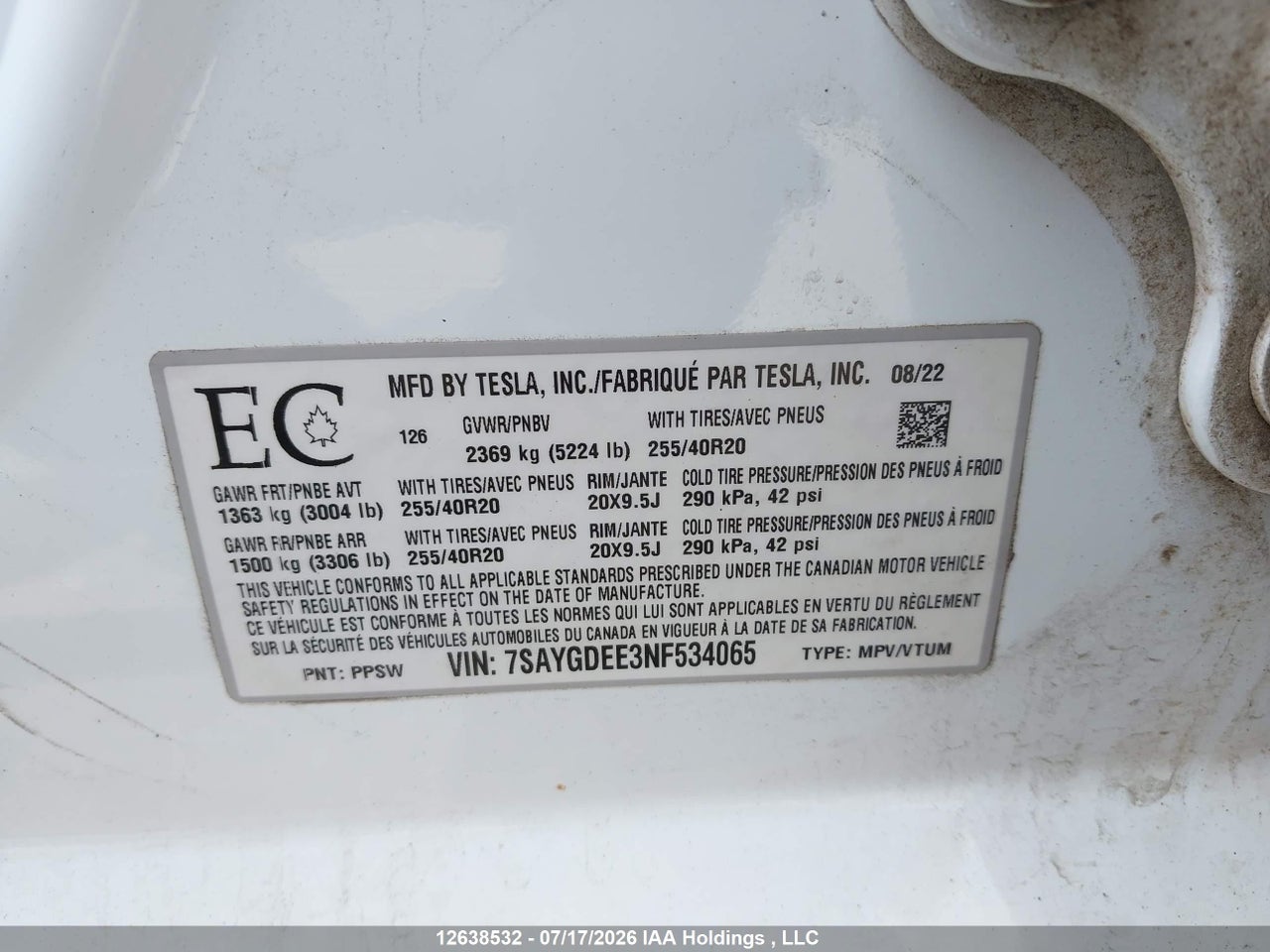 2022 TESLA MODEL Y thumbnail 10