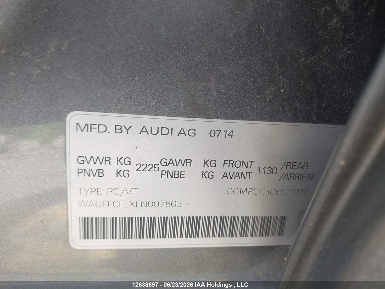 2015 AUDI A4 2.0T PROGRESSIV PLUS thumbnail 10