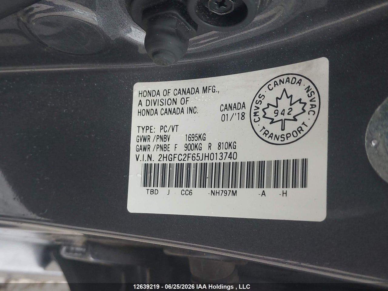 2018 HONDA CIVIC LX thumbnail 10