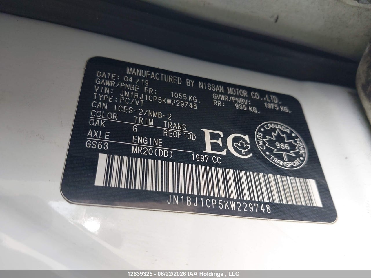 2019 NISSAN ROGUE SPORT S/SV/SL thumbnail 10
