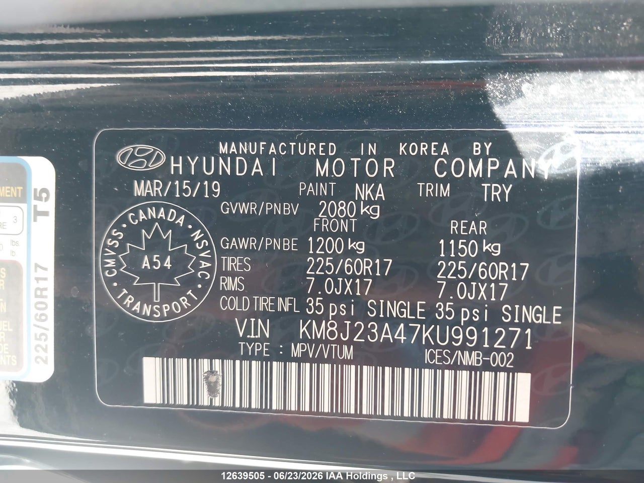 2019 HYUNDAI TUCSON SE thumbnail 10