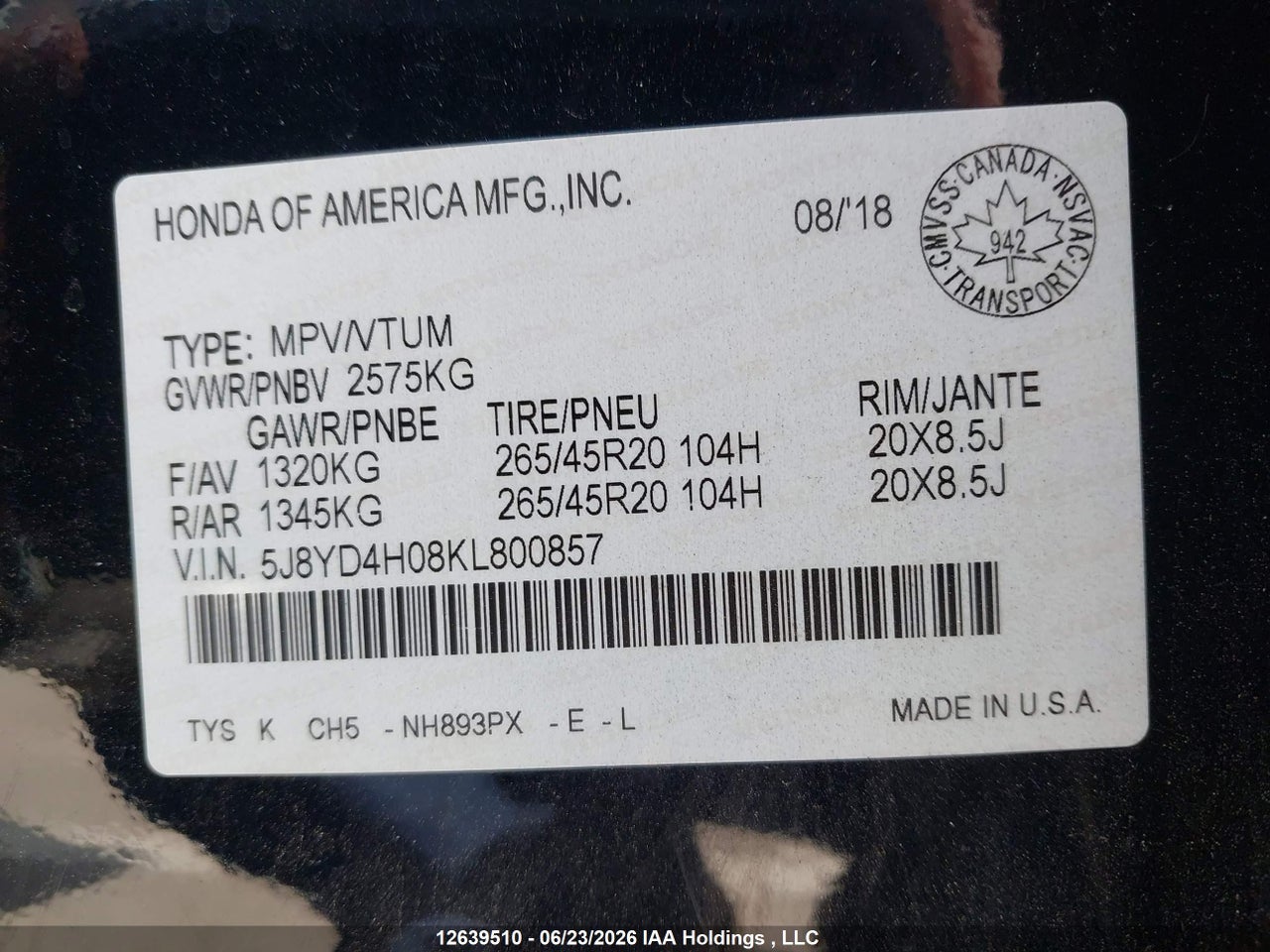 2019 ACURA MDX A-SPEC/ELITE thumbnail 10