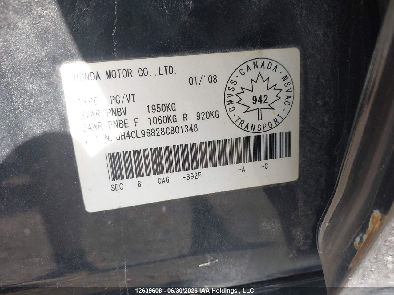 2008 ACURA TSX thumbnail 10