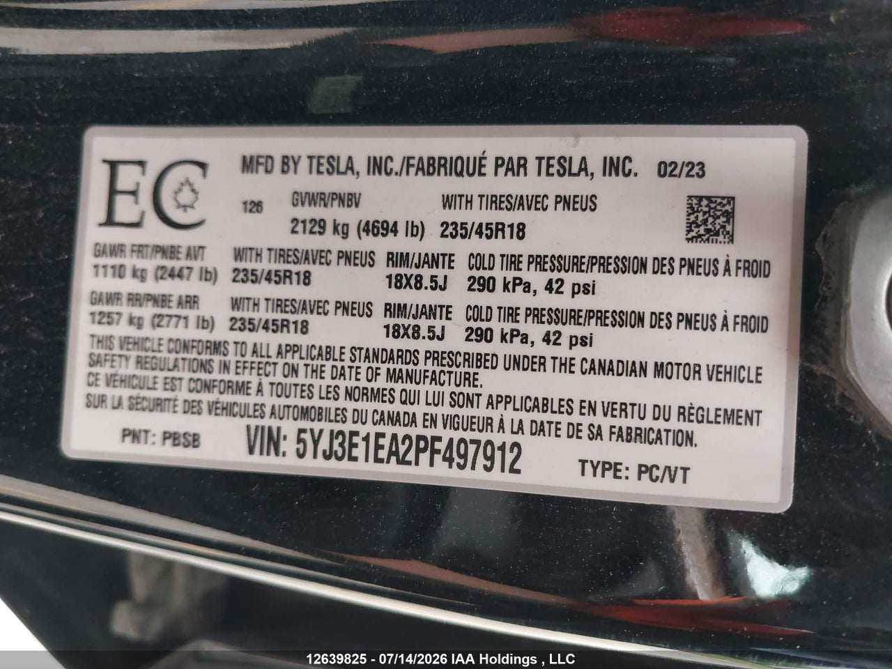 2023 TESLA MODEL 3 thumbnail 10
