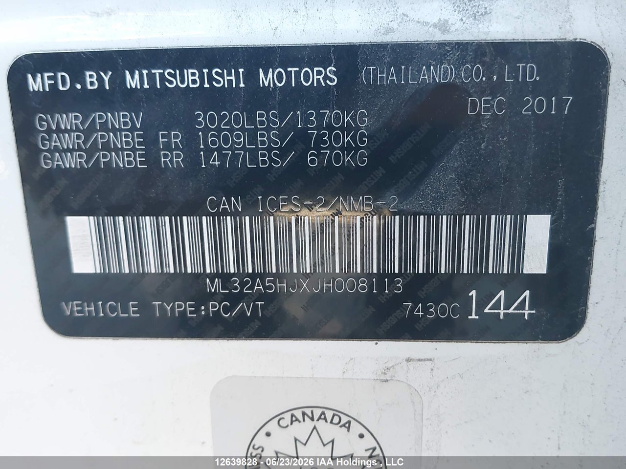 2018 MITSUBISHI MIRAGE GT thumbnail 10