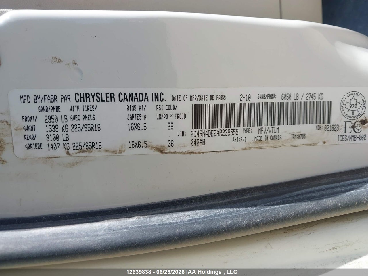 2010 DODGE GRAND CARAVAN SE thumbnail 10