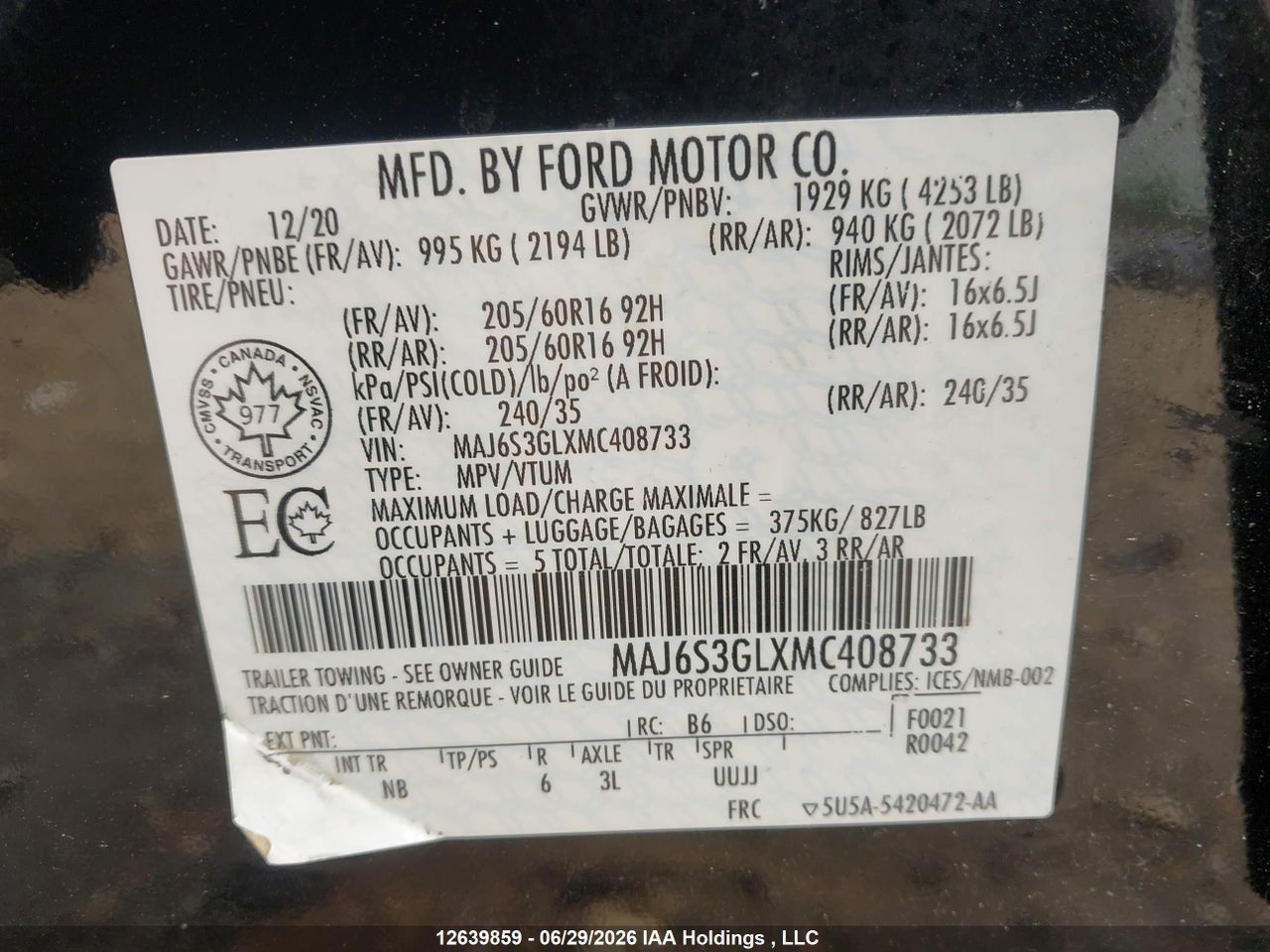 2021 FORD ECOSPORT SE thumbnail 10