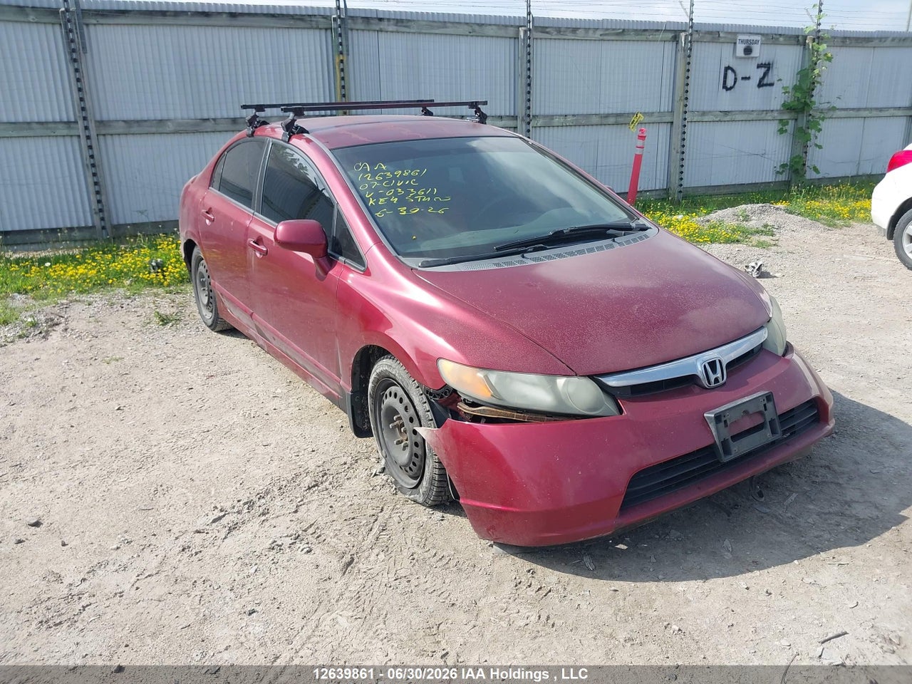 2007 HONDA CIVIC LX thumbnail 2