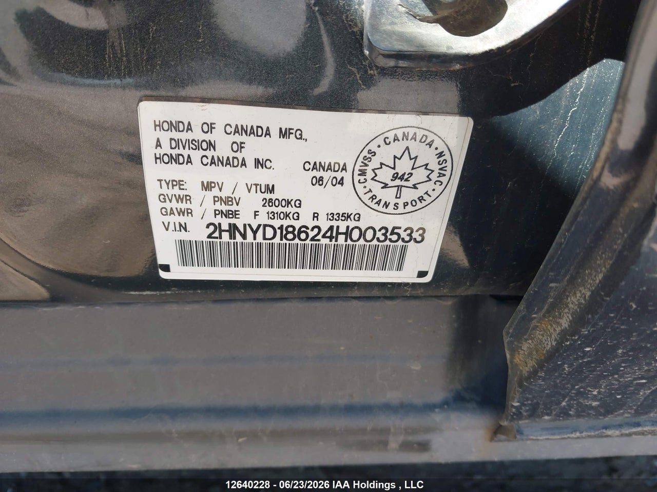 2004 ACURA MDX TOURING thumbnail 10