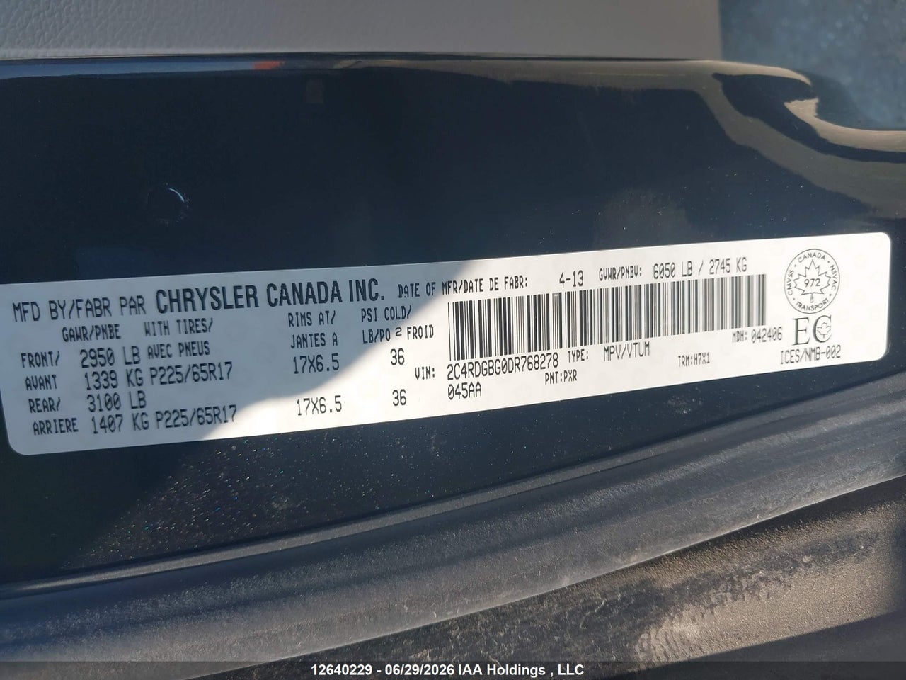 2013 DODGE GRAND CARAVAN SE thumbnail 10
