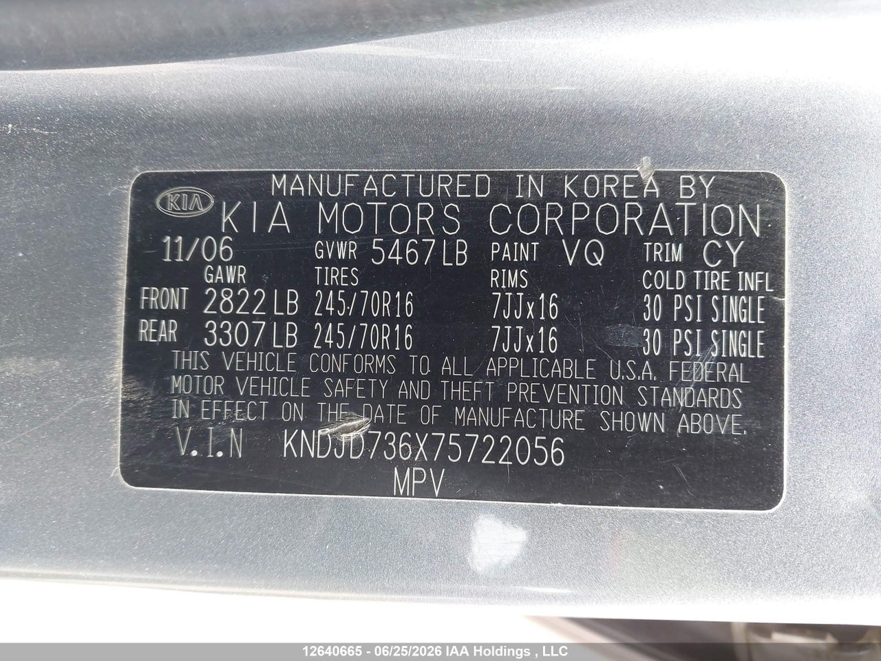 2007 KIA SORENTO EX thumbnail 10