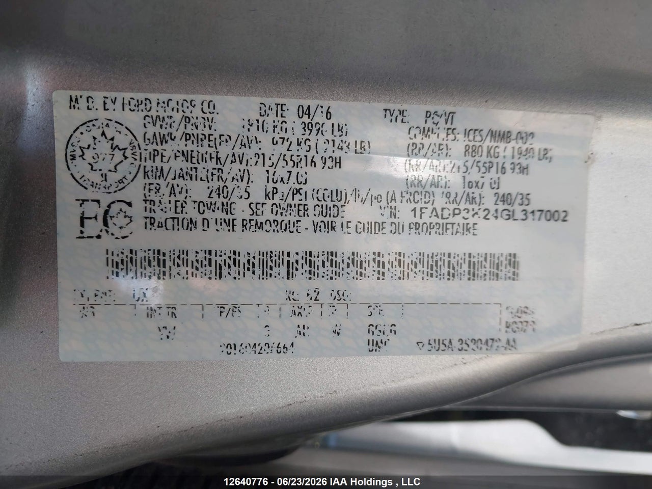 2016 FORD FOCUS SE thumbnail 10