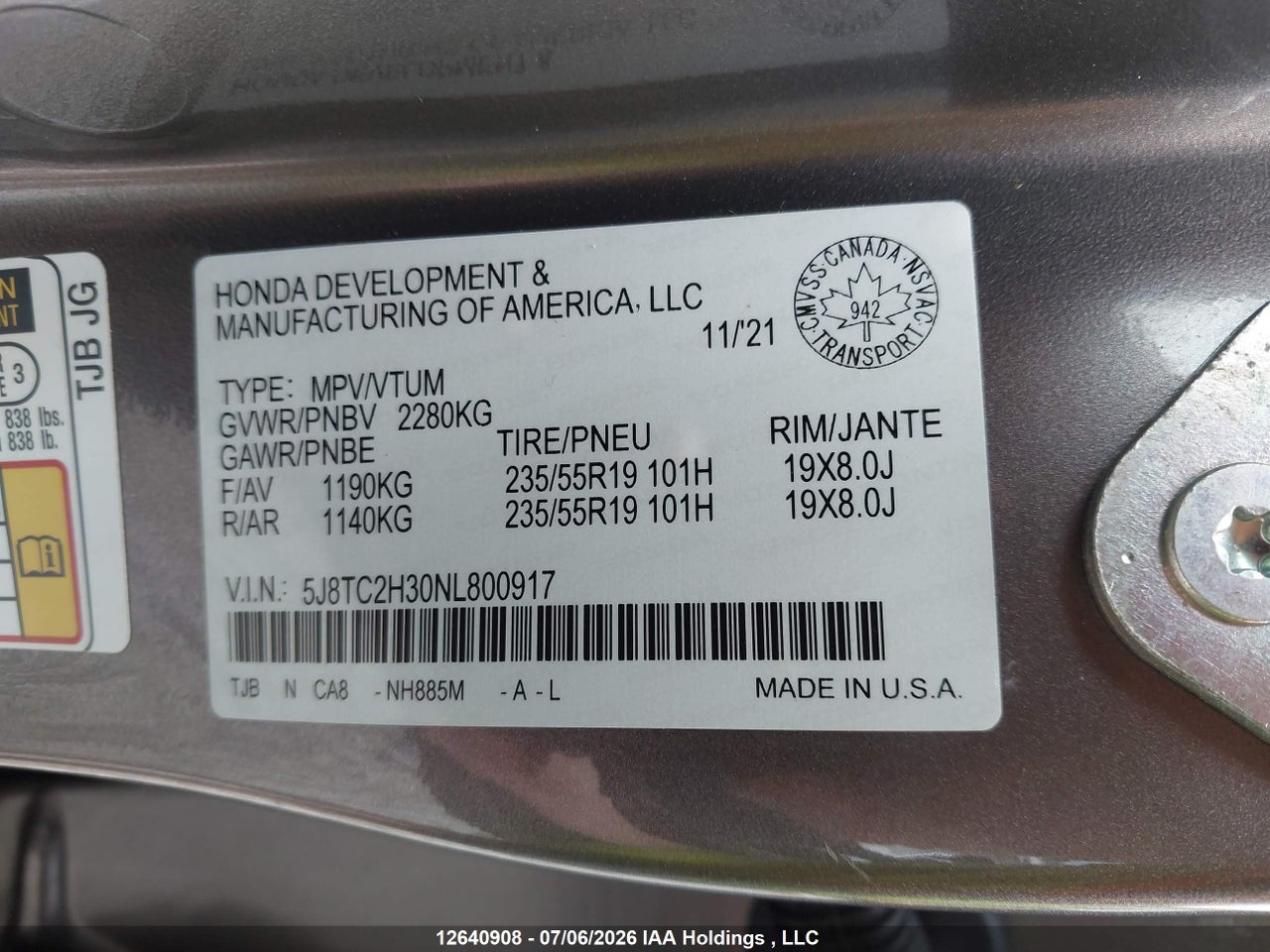 2022 ACURA RDX thumbnail 10