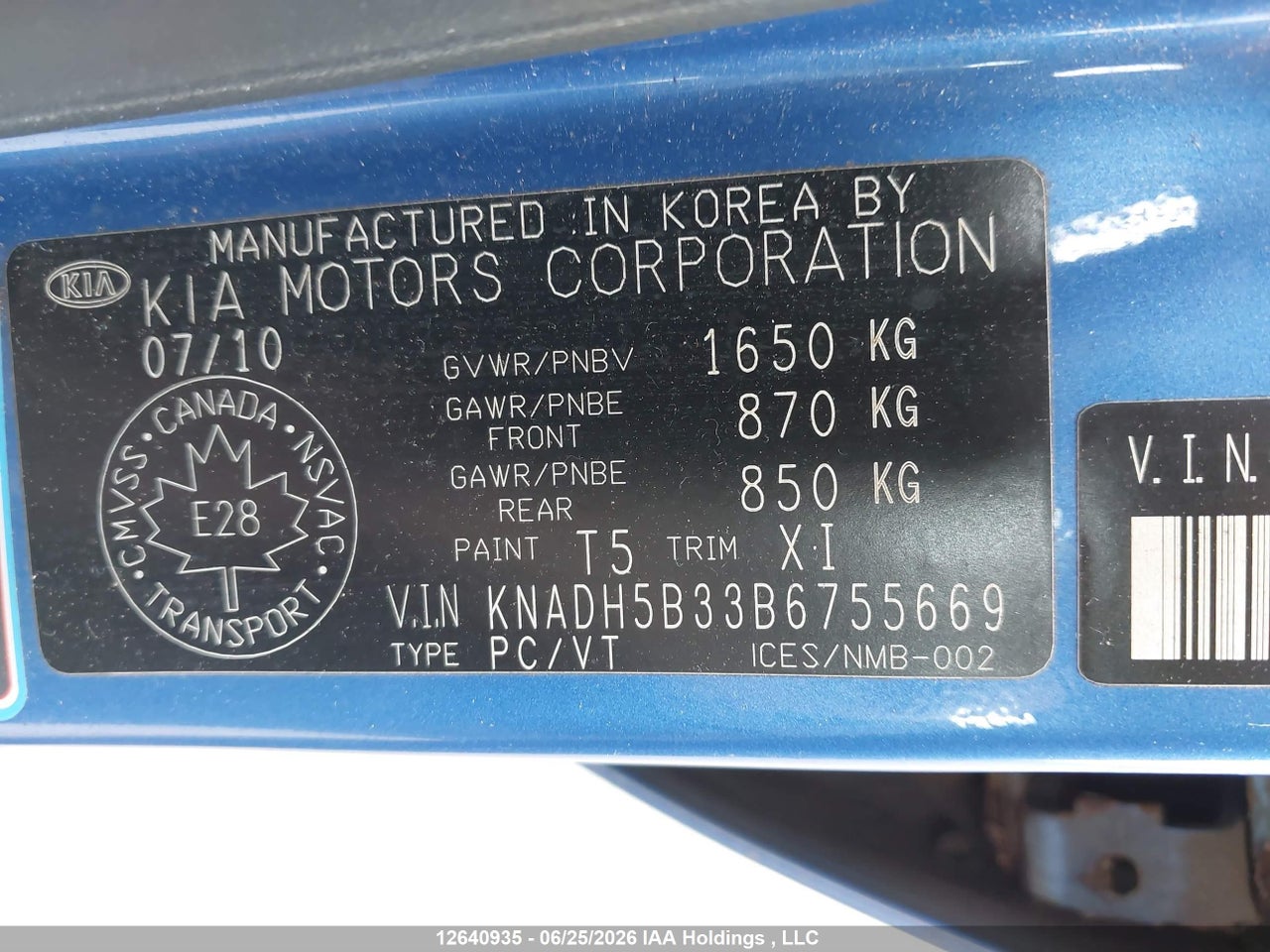 2011 KIA RIO5 EX/EX-CONVENIENCE/EX-SPORT thumbnail 10