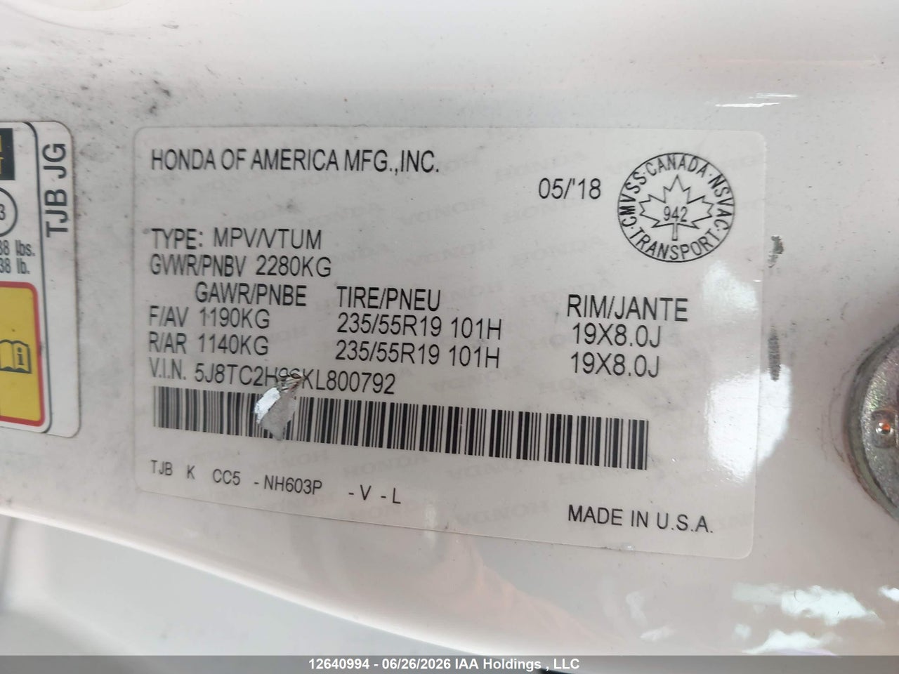2019 ACURA RDX PLATINUM ELITE thumbnail 10