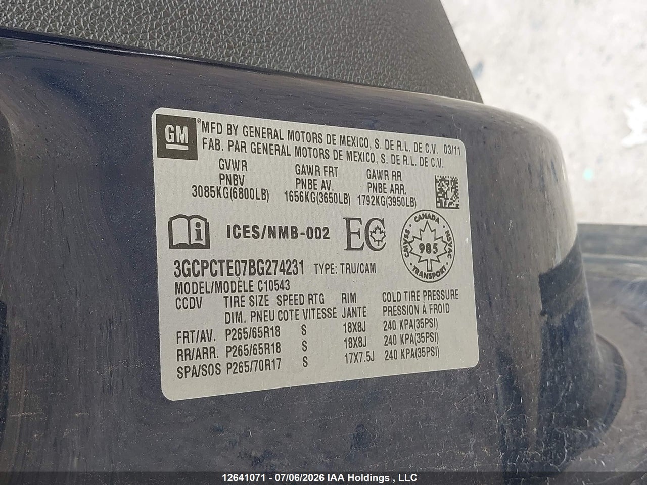 2011 CHEVROLET SILVERADO 1500 thumbnail 10