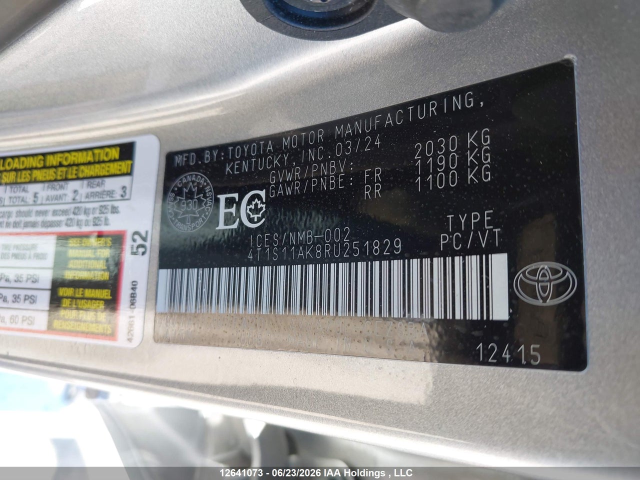 2024 TOYOTA CAMRY SE NIGHT SHADE/SE thumbnail 10