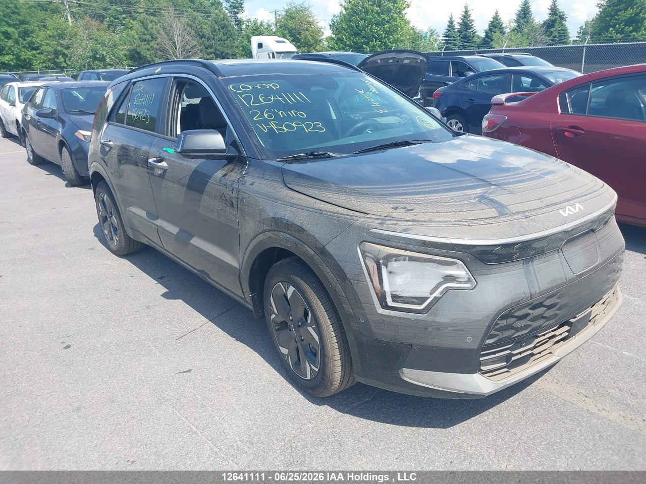 2026 KIA NIRO EV WAVE/WAVE W/SNOW WHITE PEARL   GREY EXTERIOR thumbnail 2