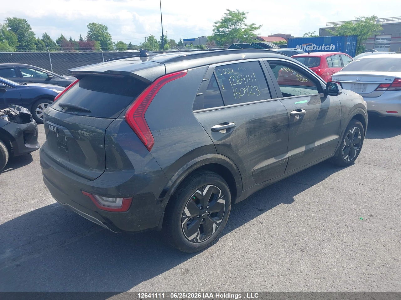2026 KIA NIRO EV WAVE/WAVE W/SNOW WHITE PEARL   GREY EXTERIOR thumbnail 5
