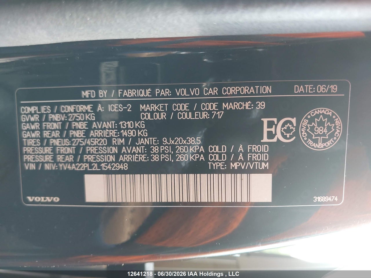 2020 VOLVO XC90 T6 INSCRIPTION thumbnail 10