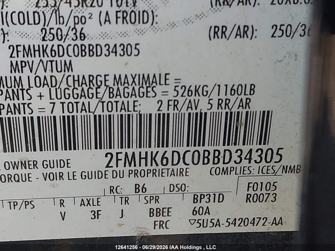 2011 FORD FLEX LIMITED thumbnail 10