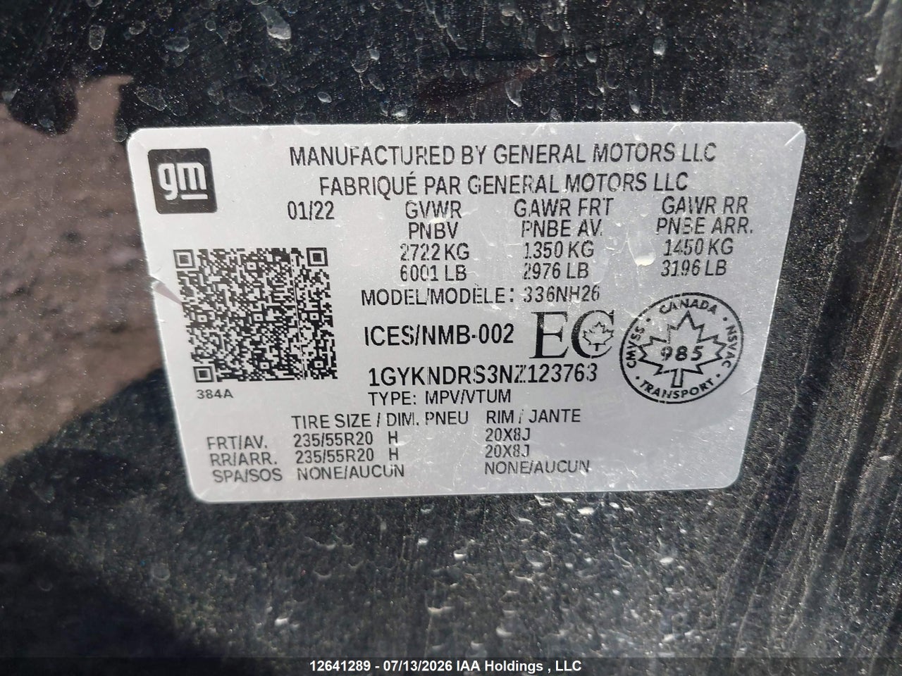 2022 CADILLAC XT5 thumbnail 10
