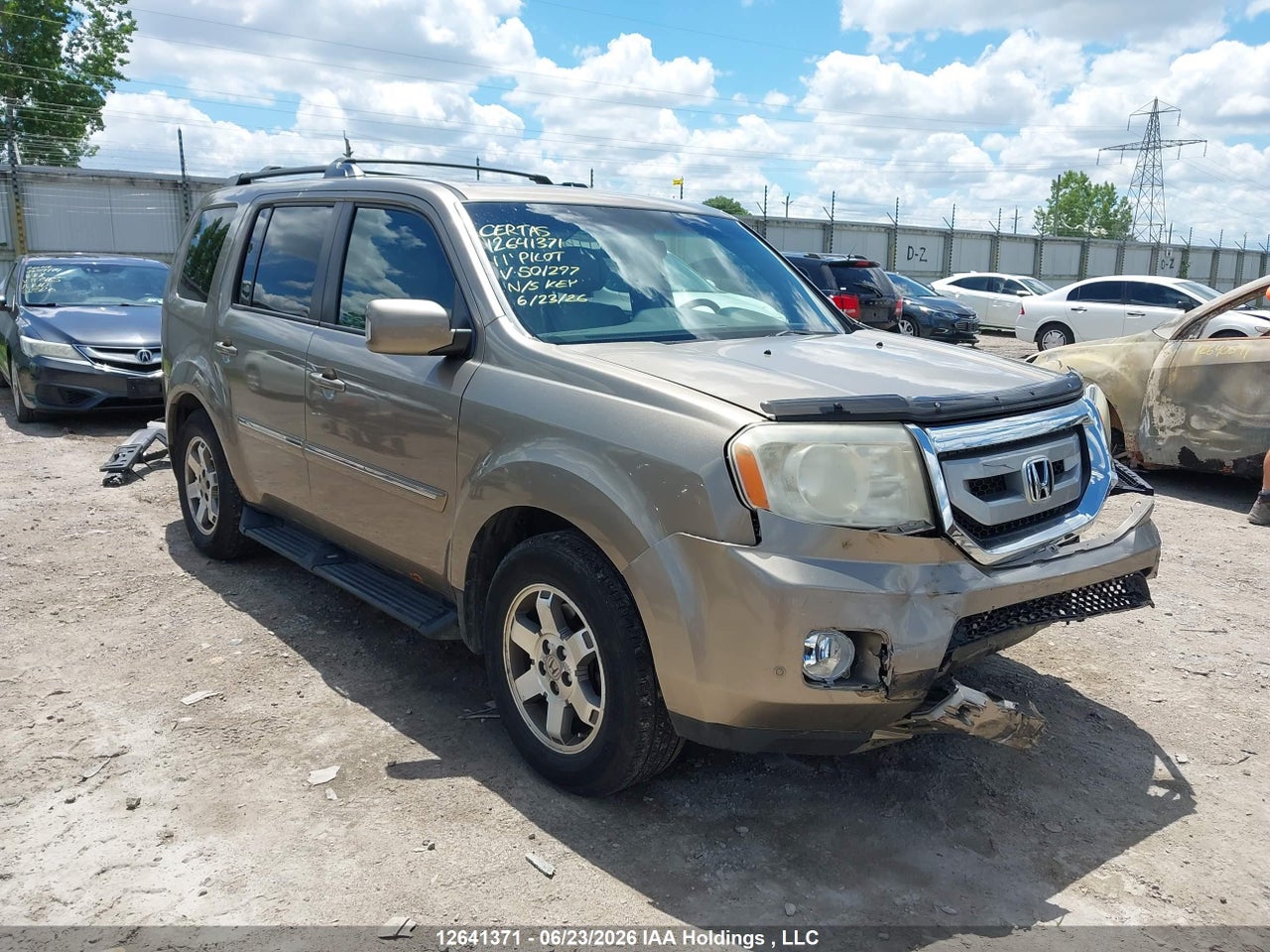 2011 HONDA PILOT TOURING thumbnail 2