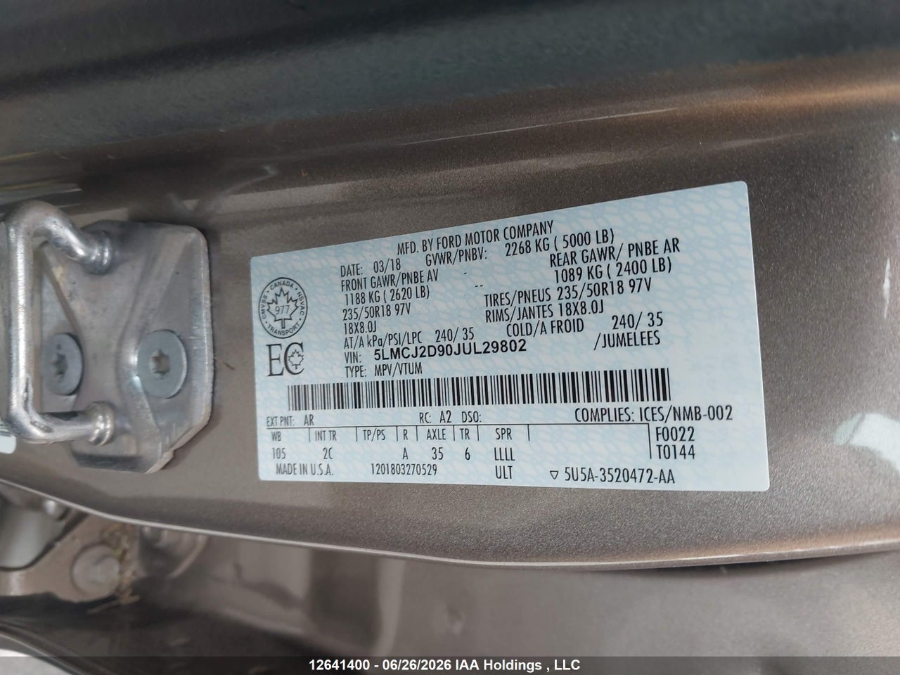 2018 LINCOLN MKC SELECT thumbnail 10
