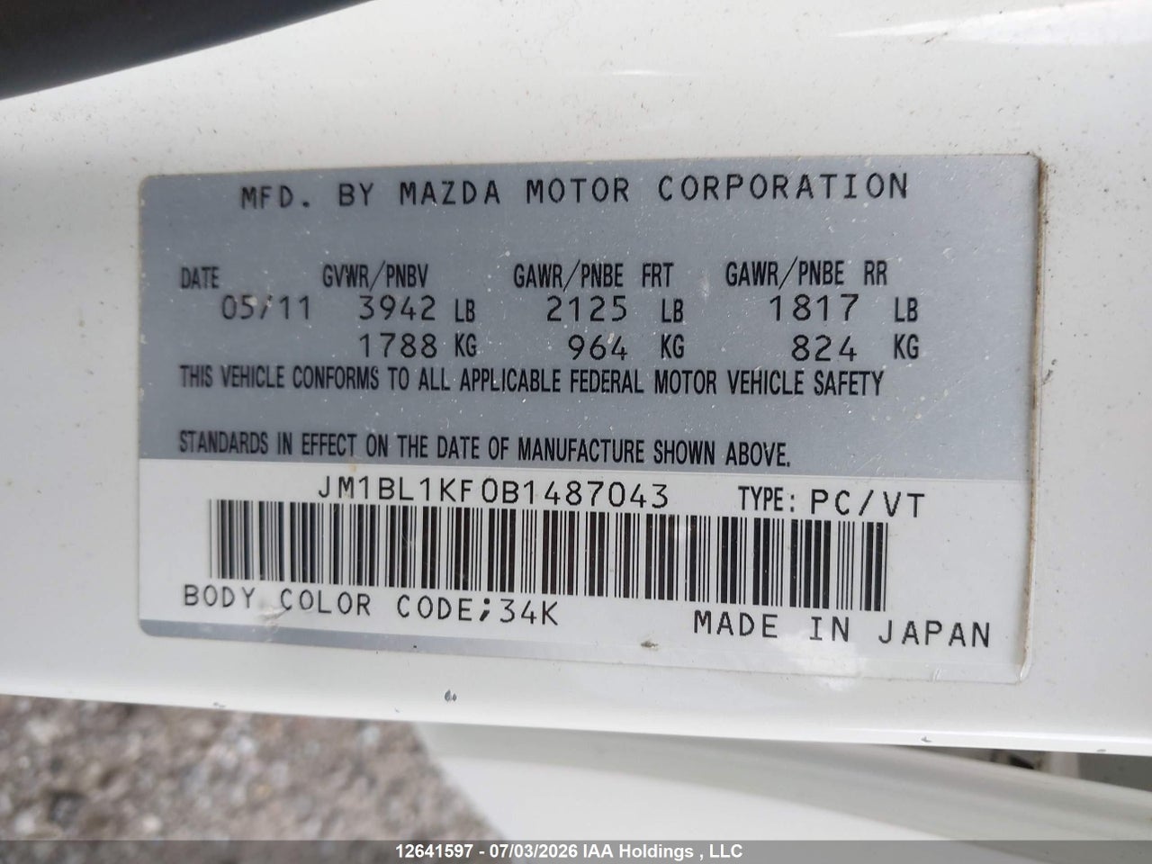 2011 MAZDA 3 I thumbnail 10