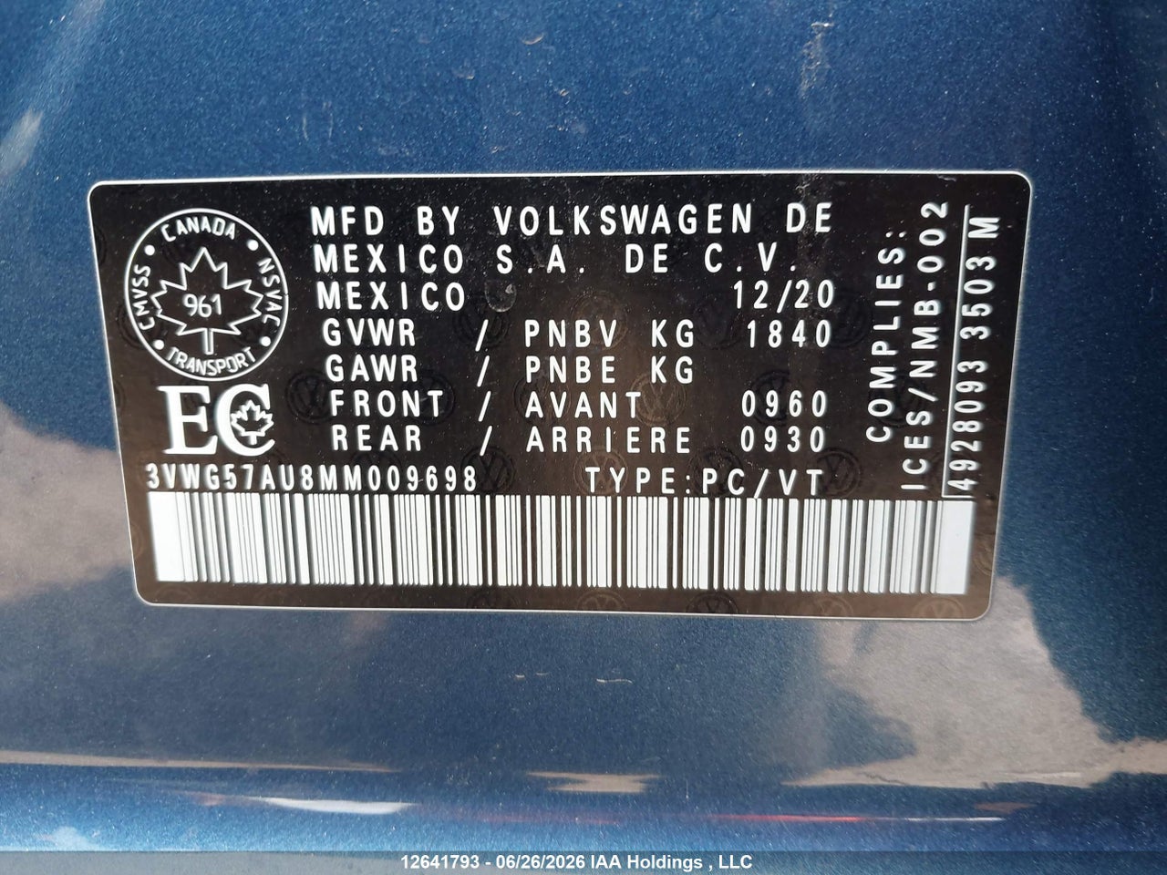 2021 VOLKSWAGEN GOLF thumbnail 10