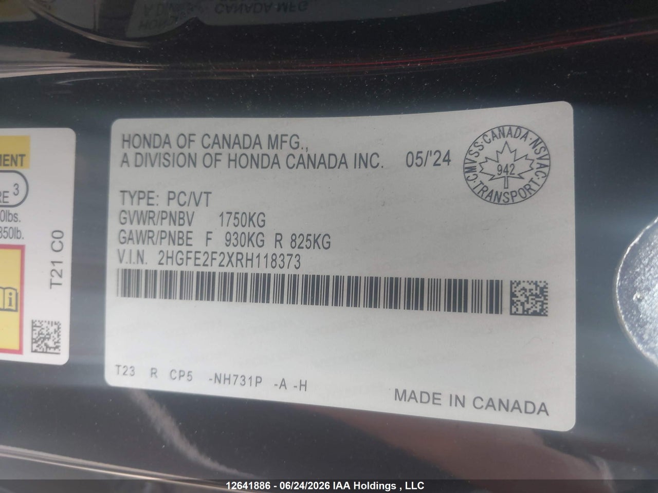 2024 HONDA CIVIC thumbnail 10