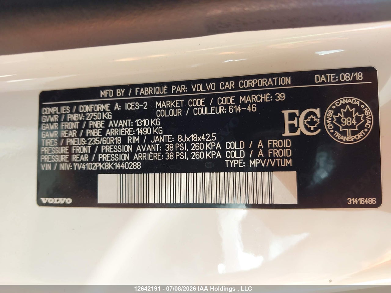 2019 VOLVO XC90 T5 thumbnail 10