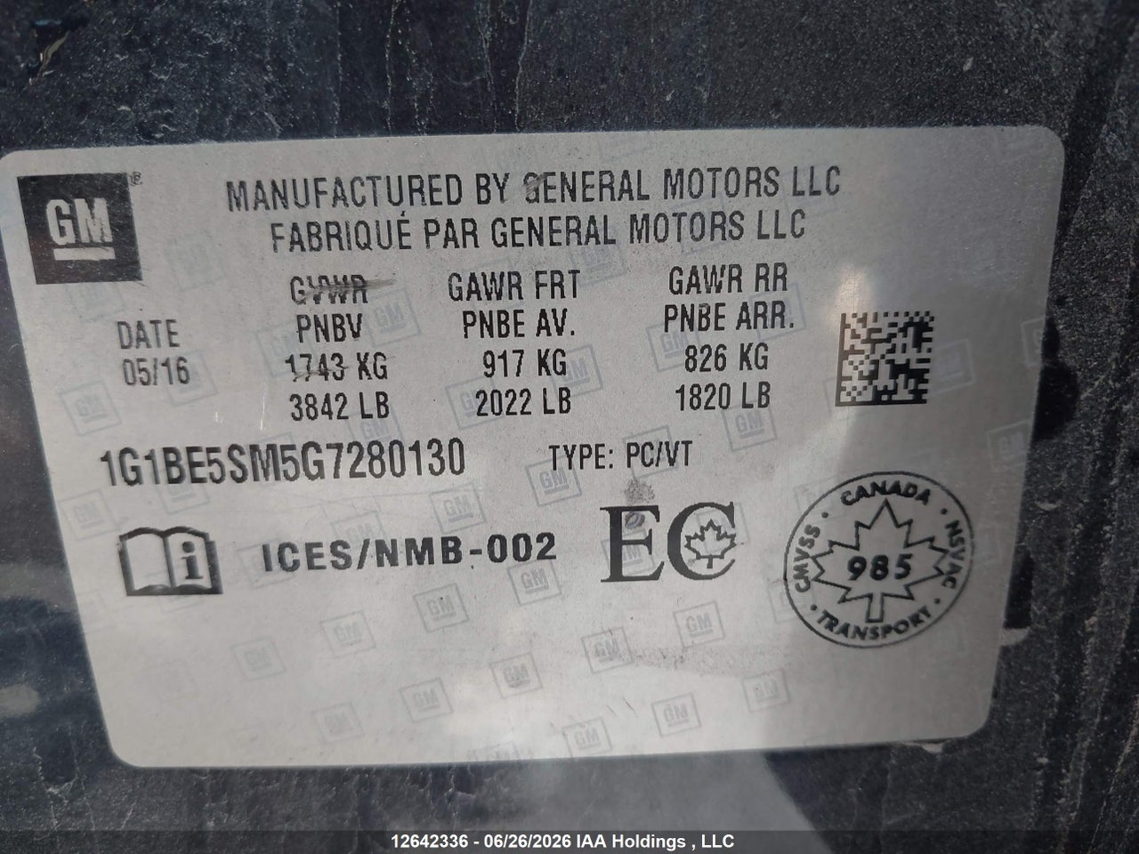 2016 CHEVROLET CRUZE thumbnail 10