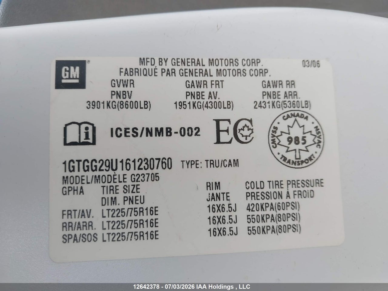 2006 GMC SAVANA G2500 thumbnail 10