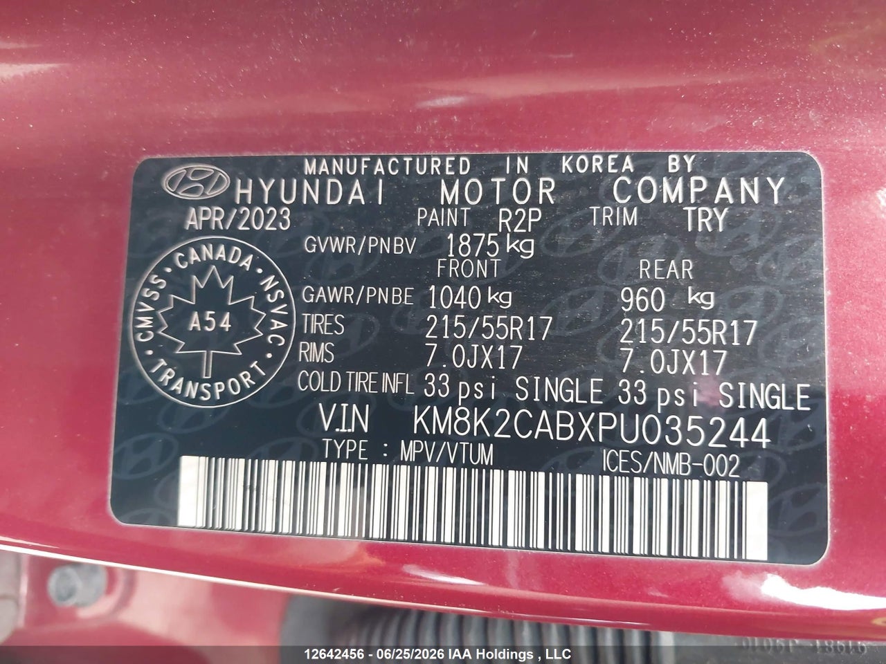 2023 HYUNDAI KONA SE thumbnail 10