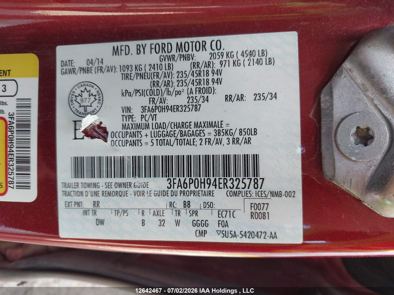 2014 FORD FUSION SE thumbnail 10