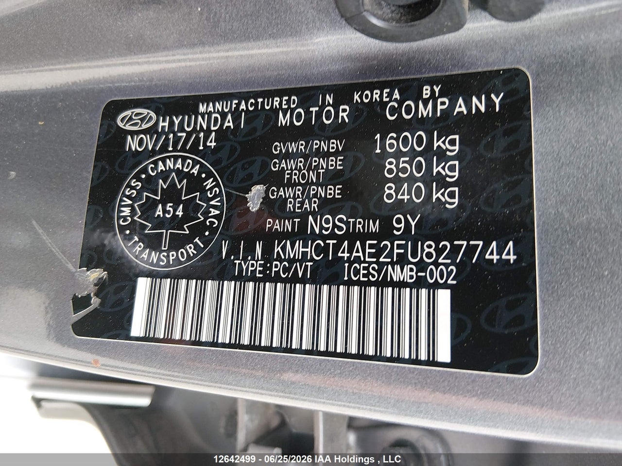 2015 HYUNDAI ACCENT GLS thumbnail 10