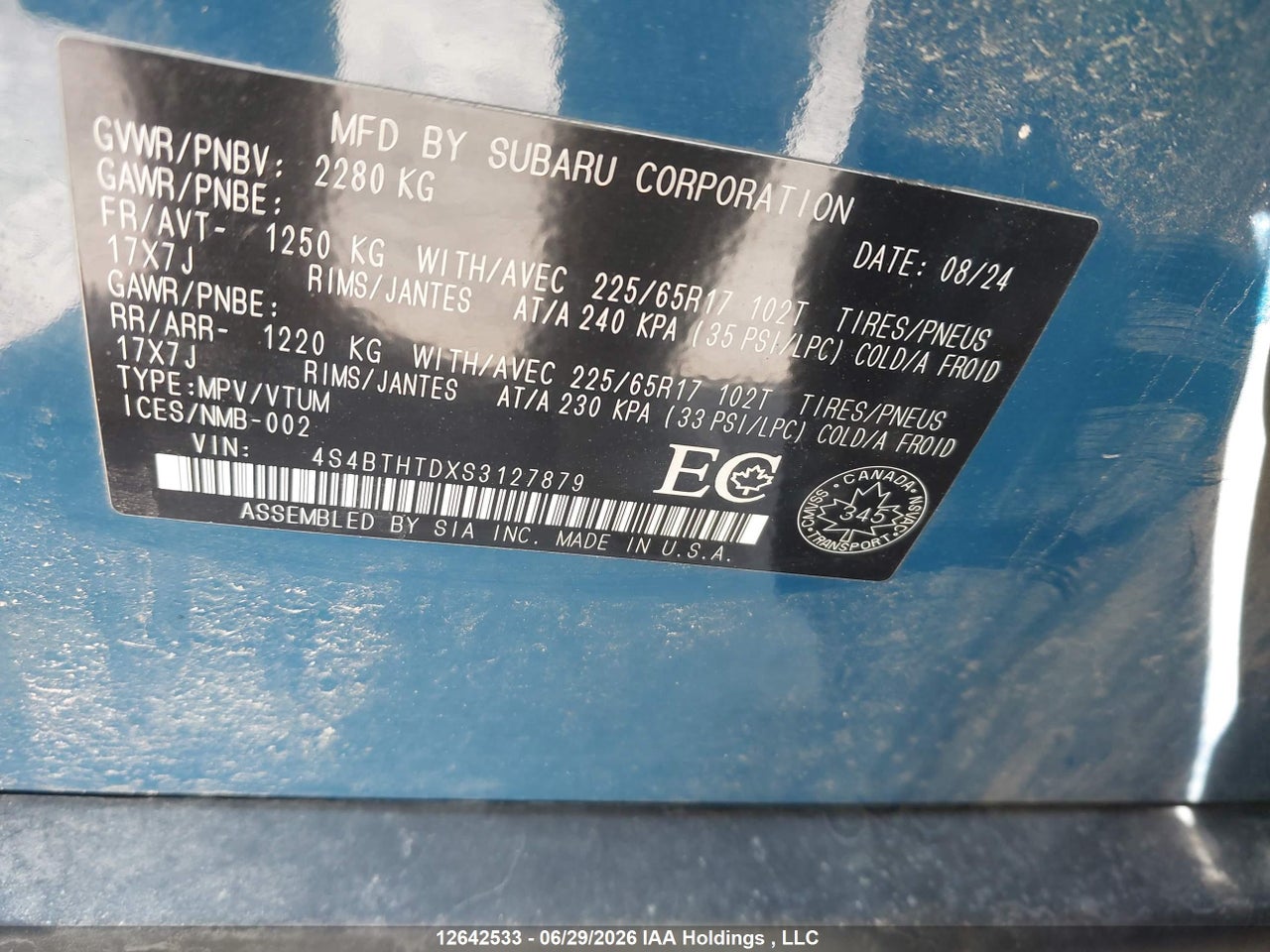 2025 SUBARU LEGACY OUTBACK thumbnail 10