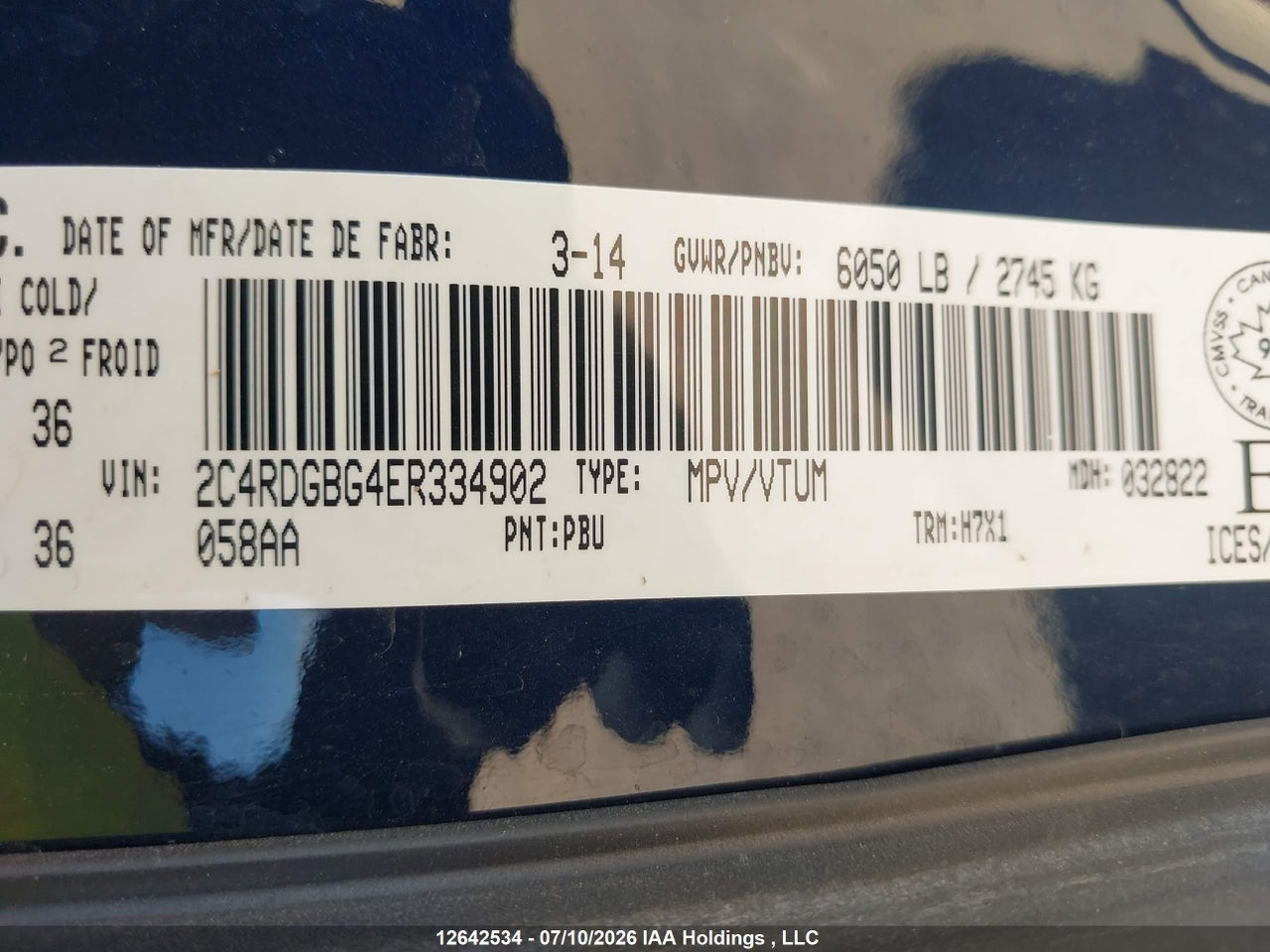 2014 DODGE GRAND CARAVAN SE/SXT thumbnail 10
