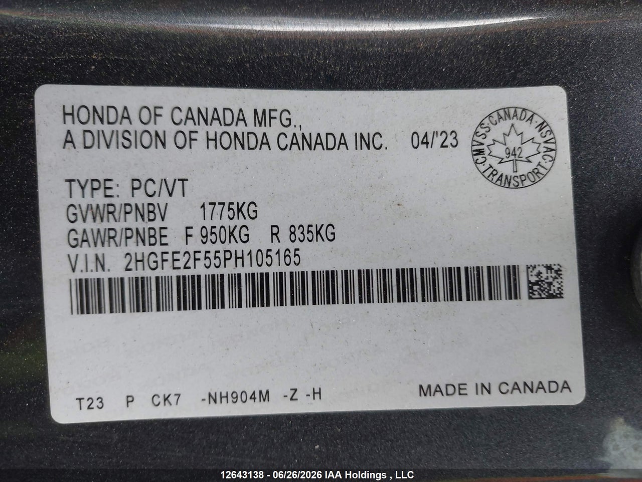 2023 HONDA CIVIC SPORT thumbnail 10
