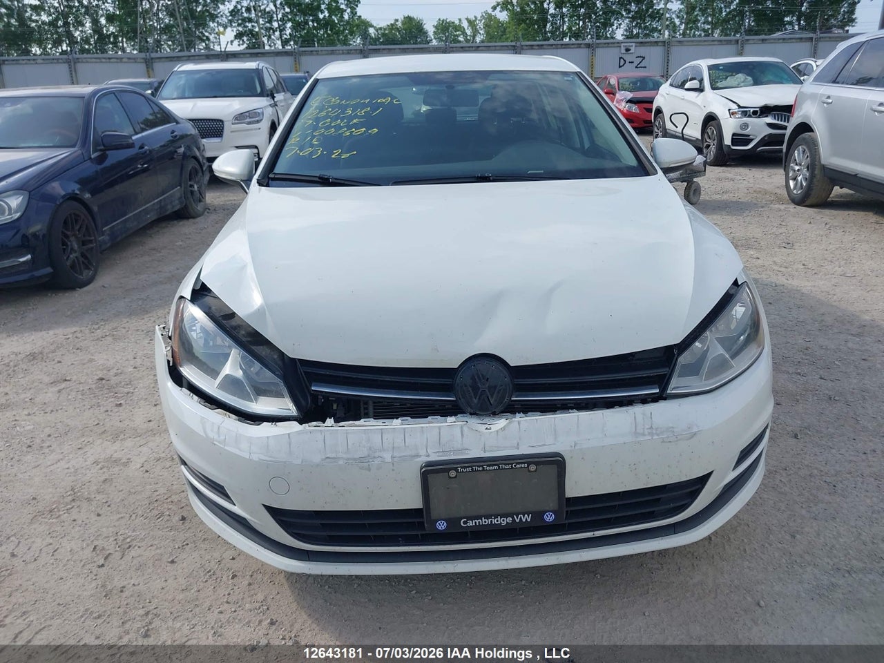 2017 VOLKSWAGEN GOLF 1.8 TSI COMFORTLINE/1.8 TSI HIGHLINE/1.8 TSI TRENDLINE thumbnail 7
